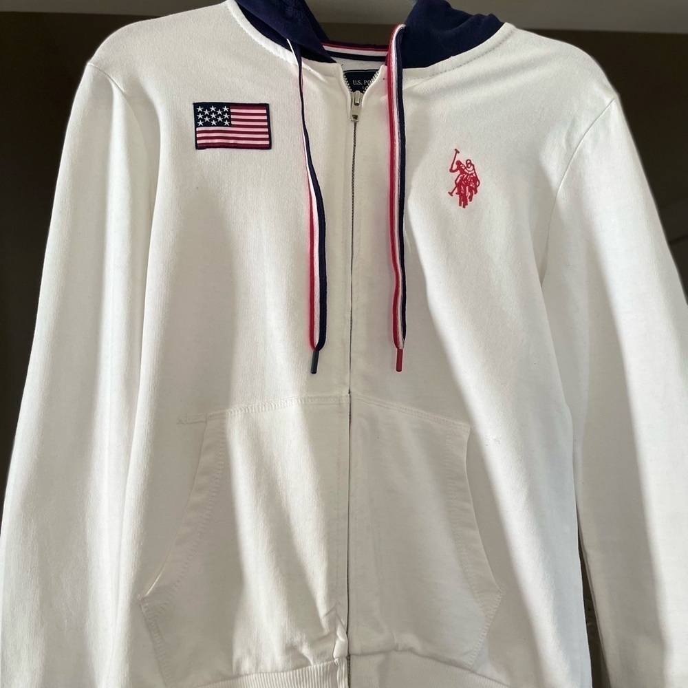Women Polo Hooded Sweatshirt